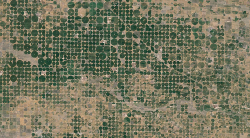 Illustration for article titled Satellite Images of Agricultural Fields Make the Earth Look 8-Bit